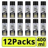 12X Alloy Wheel Black Matt Spray 400ml Spray Paint